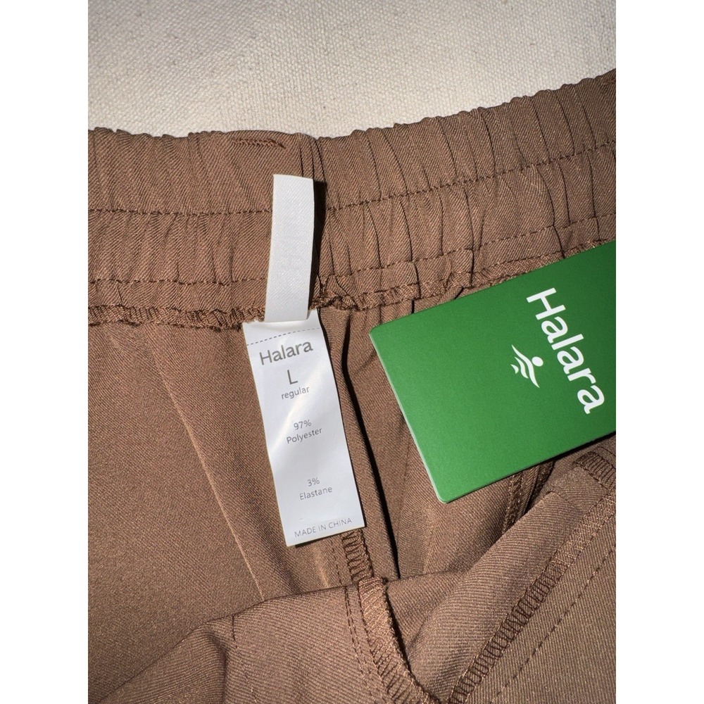 Halara Workwear Pants Trousers NWT Women's Size L Large Brown High Rise - Picture 5 of 6
